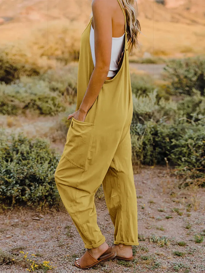 🌼 Double Take Full Size Sleeveless V-Neck Pocketed Jumpsuit 🌼
