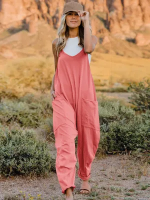 🌼 Double Take Full Size Sleeveless V-Neck Pocketed Jumpsuit 🌼