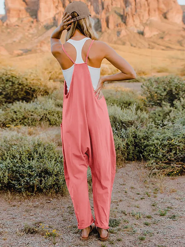 🌼 Double Take Full Size Sleeveless V-Neck Pocketed Jumpsuit 🌼