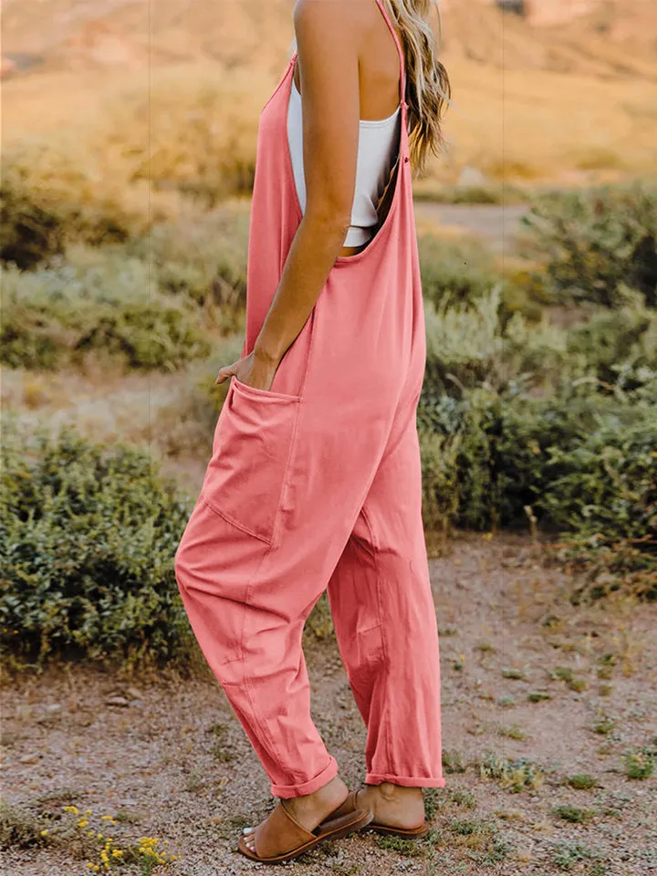 🌼 Double Take Full Size Sleeveless V-Neck Pocketed Jumpsuit 🌼