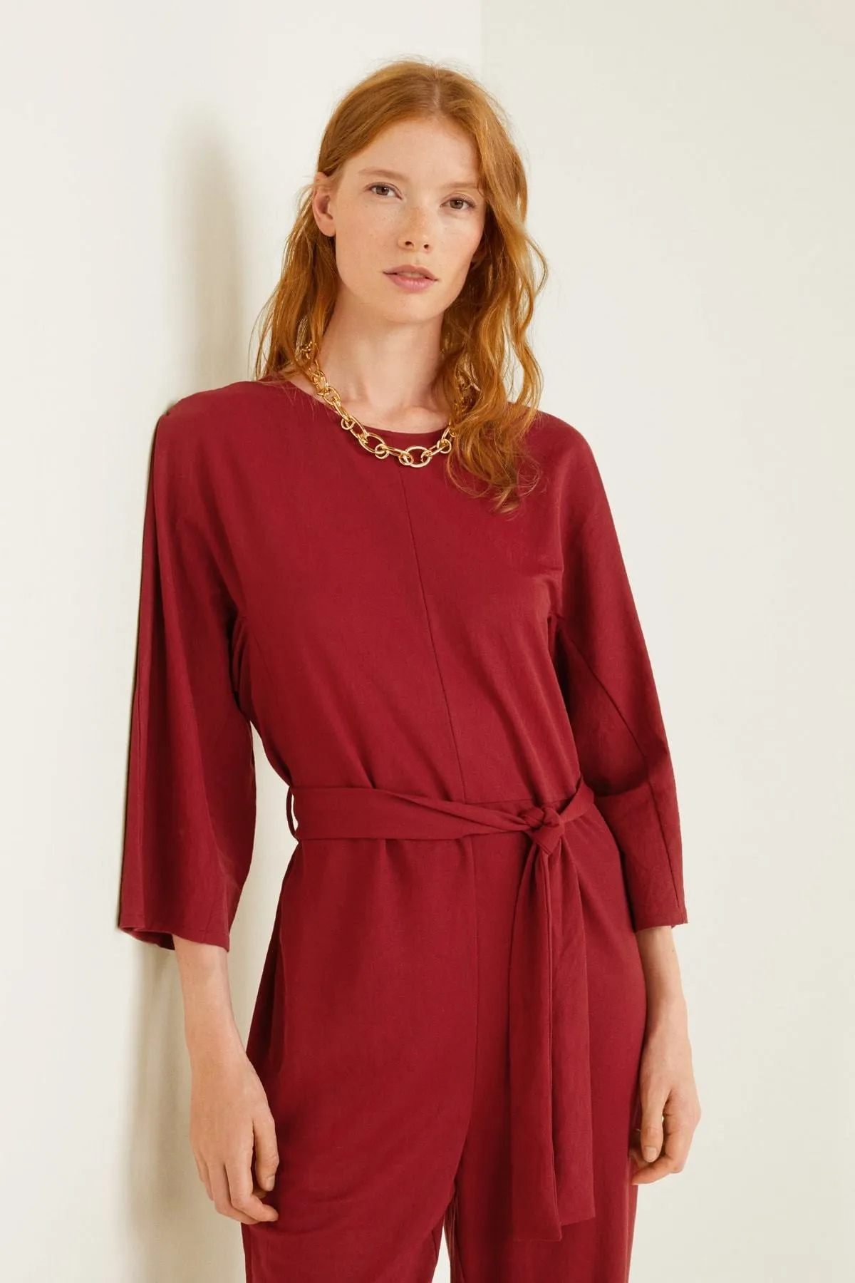 16190 Cinnamon Red Jumpsuit