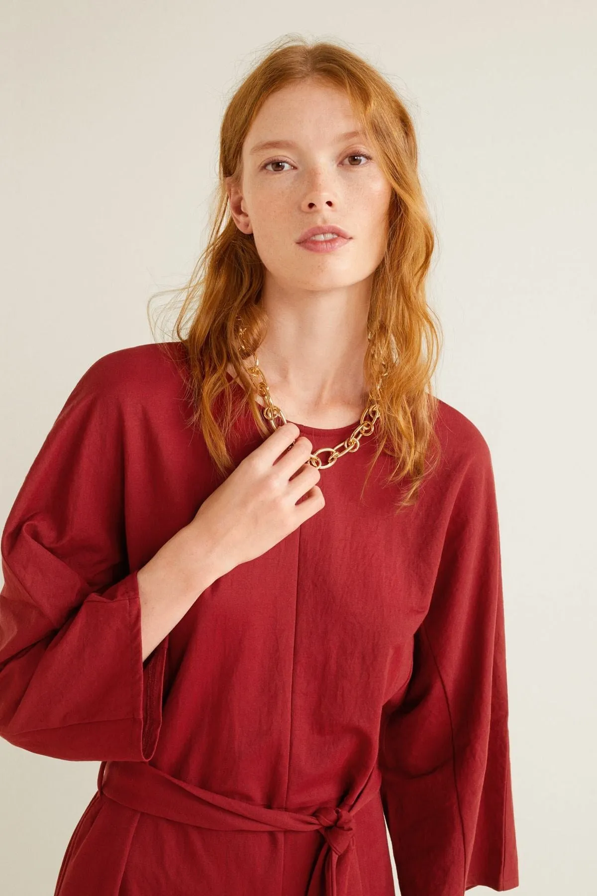 16190 Cinnamon Red Jumpsuit