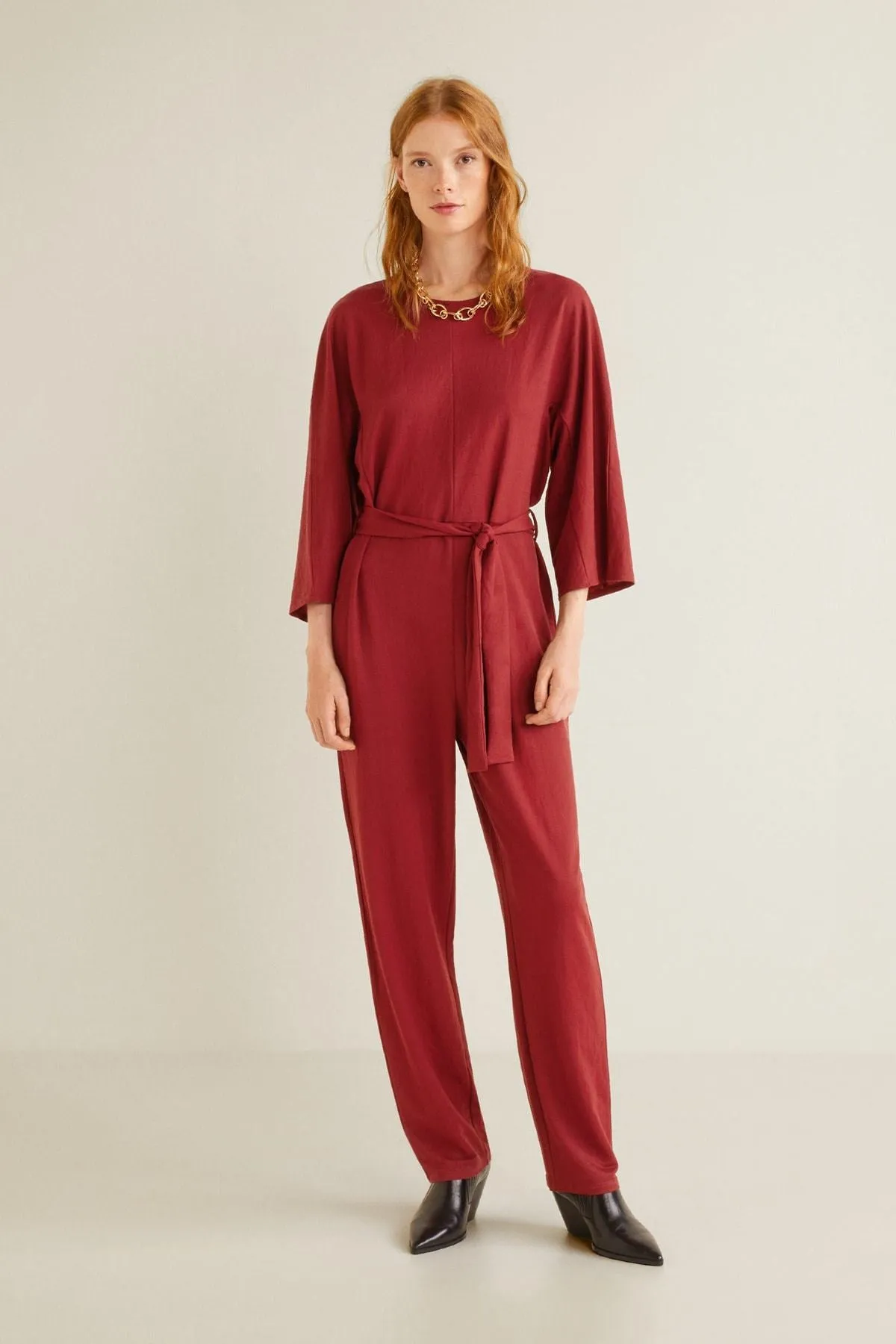 16190 Cinnamon Red Jumpsuit