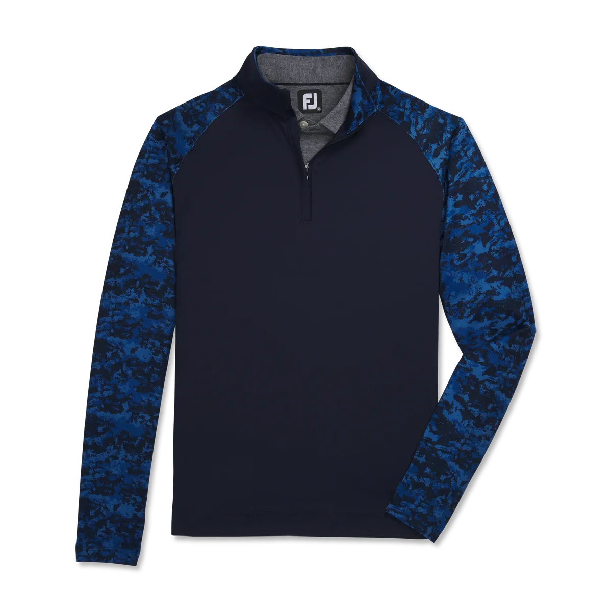 2023 FootJoy Mens Camo Color Block Mid-Layer - Navy