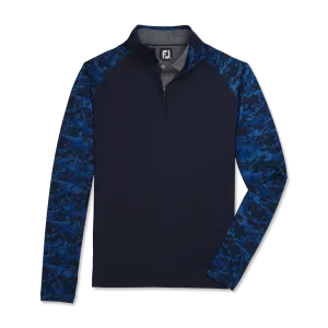 2023 FootJoy Mens Camo Color Block Mid-Layer - Navy