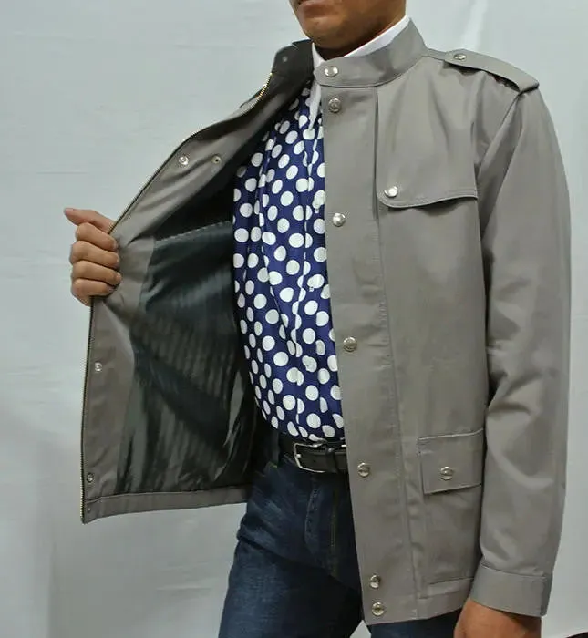 60s Outfits | Dim Grey Scooter Jacket