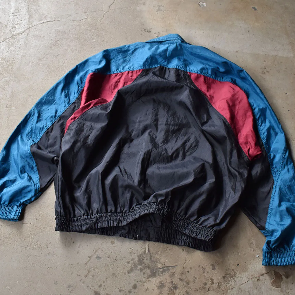 80’s NIKE ナイスカラー！ ロゴ刺繡 ナイロン トラックジャケット 240428