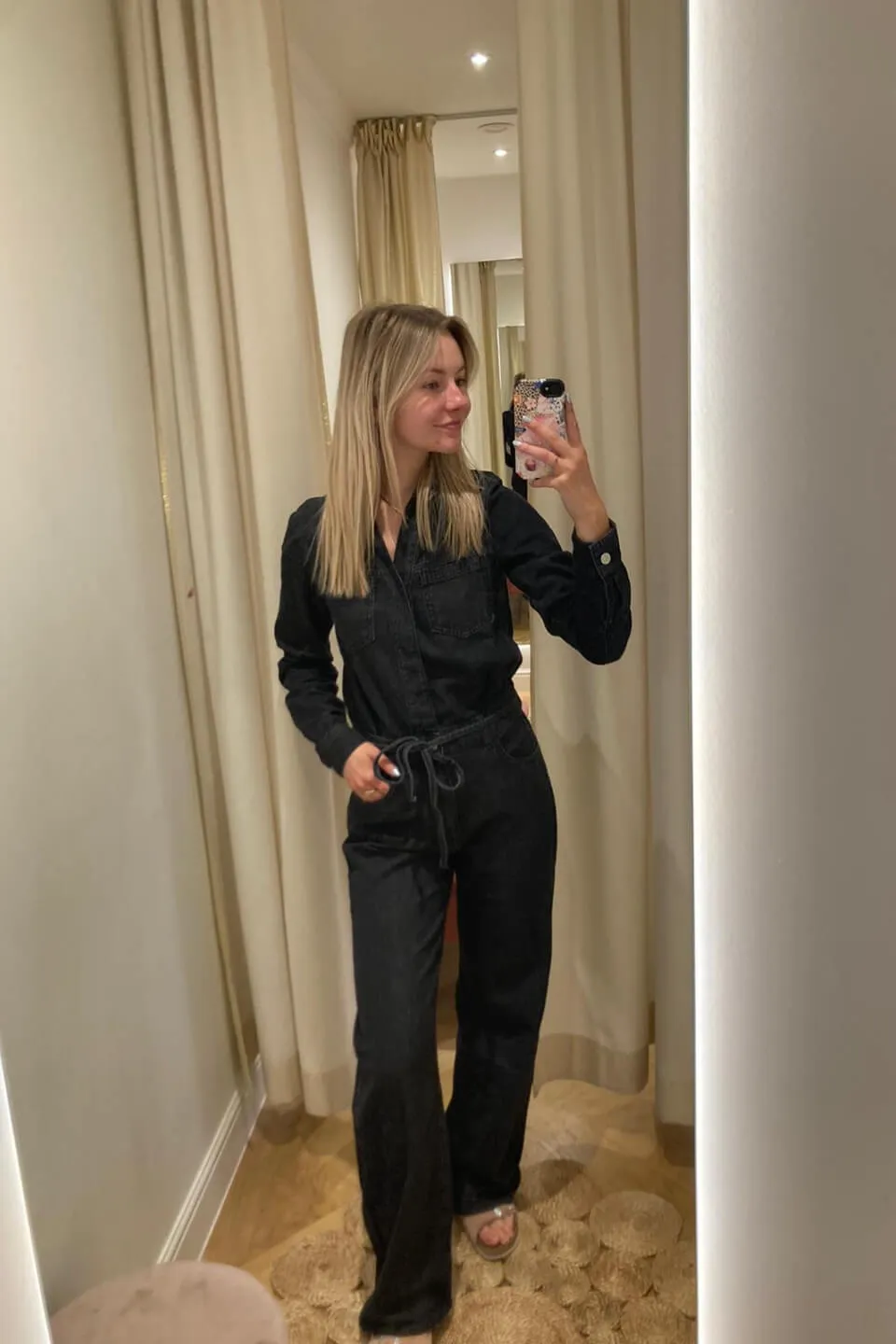 Alanka Denim Jeans Jumpsuit