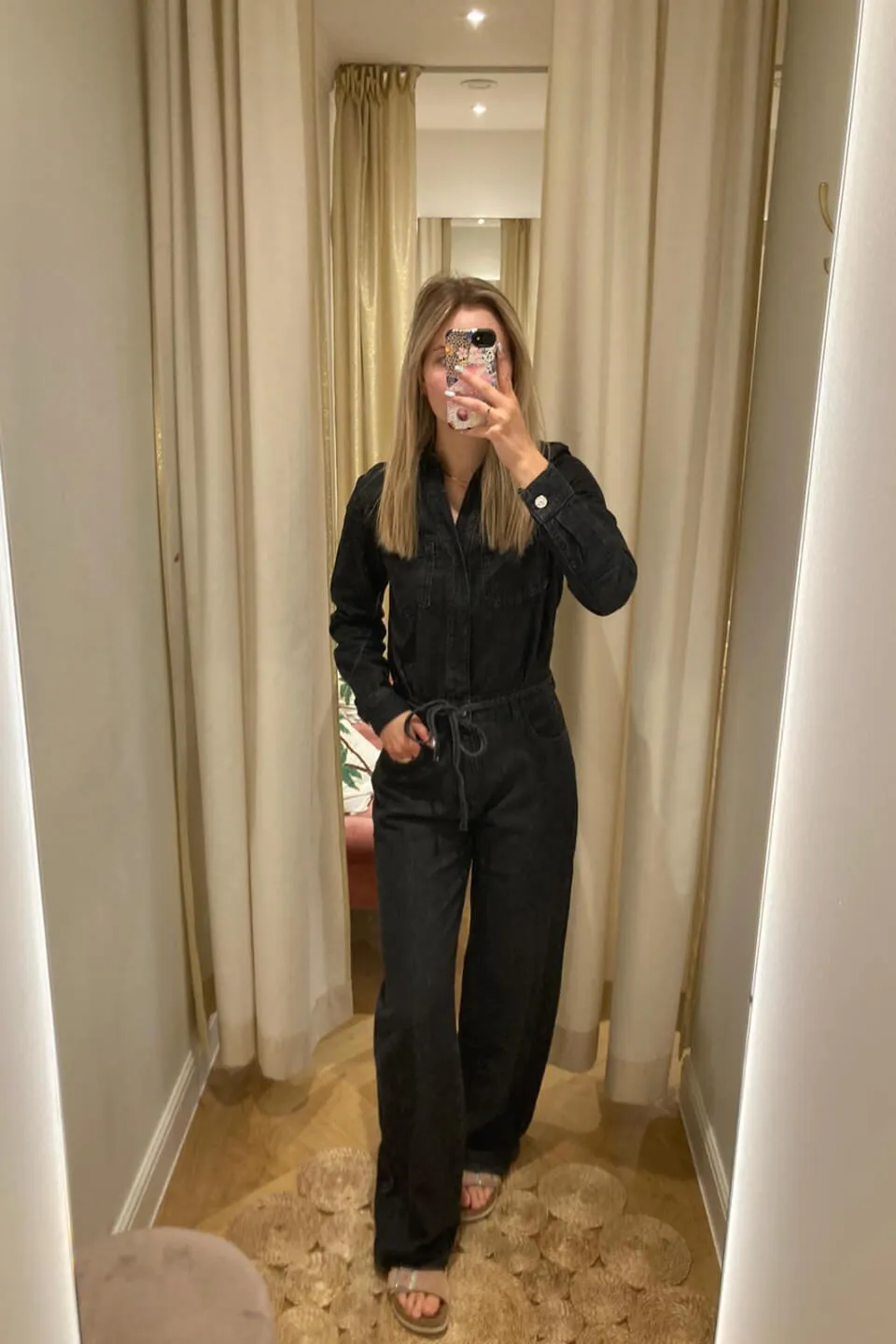 Alanka Denim Jeans Jumpsuit