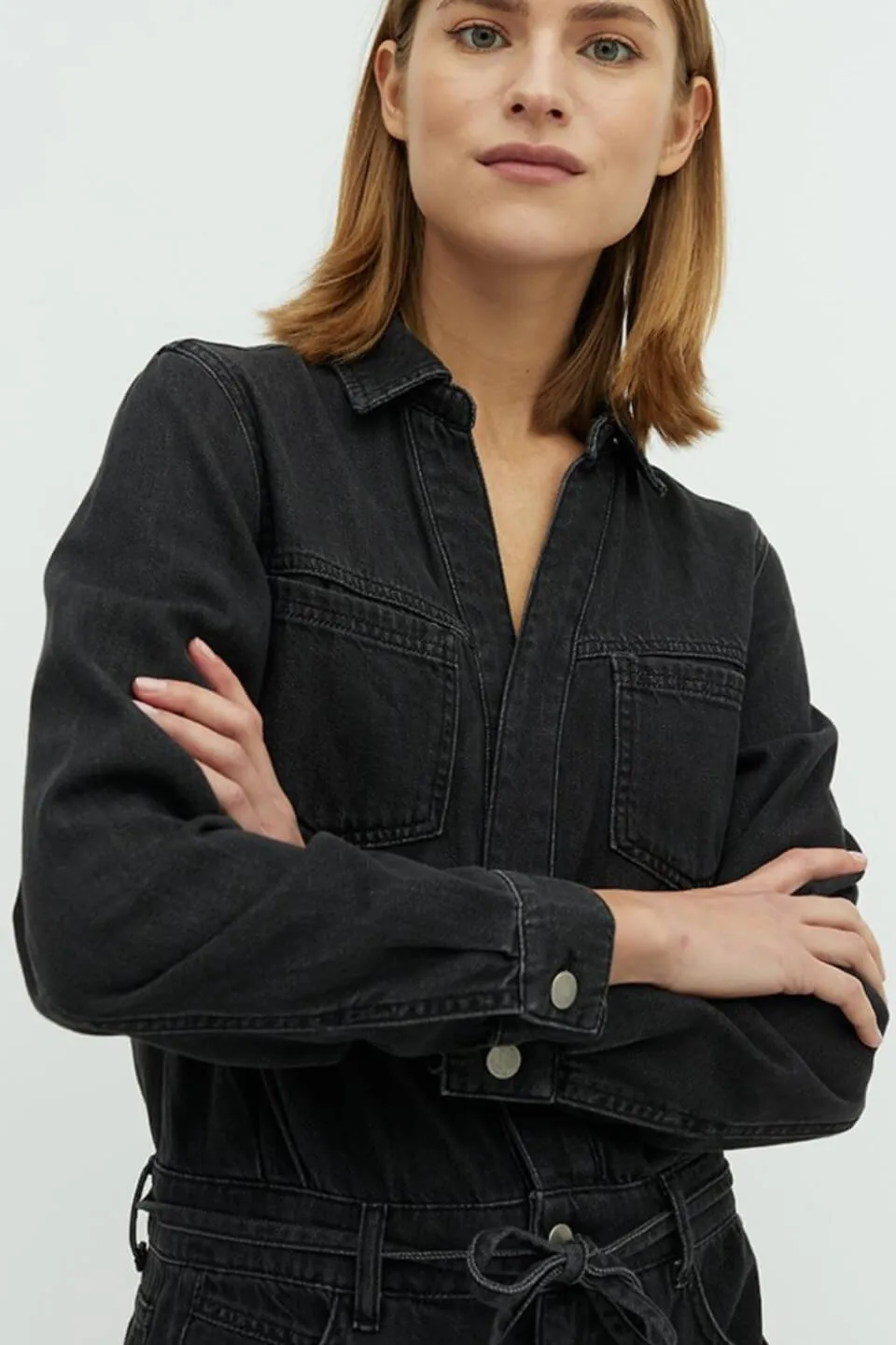 Alanka Denim Jeans Jumpsuit