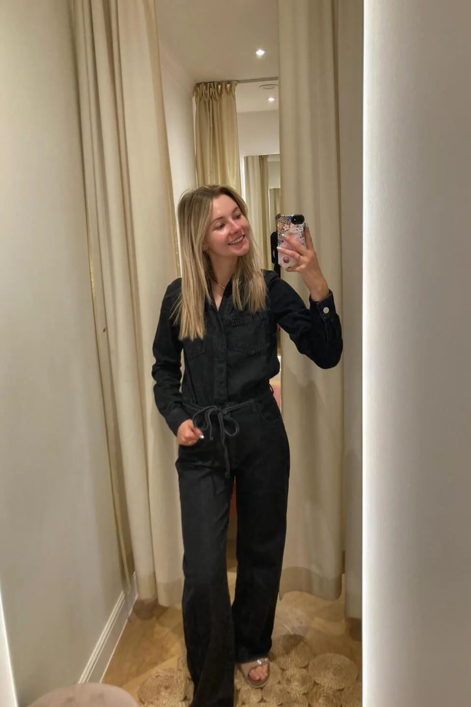 Alanka Denim Jeans Jumpsuit