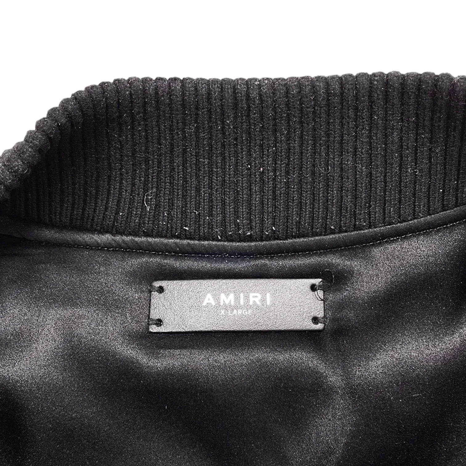 Amiri Forever Silk Baseball Jacket Black Pre-Owned