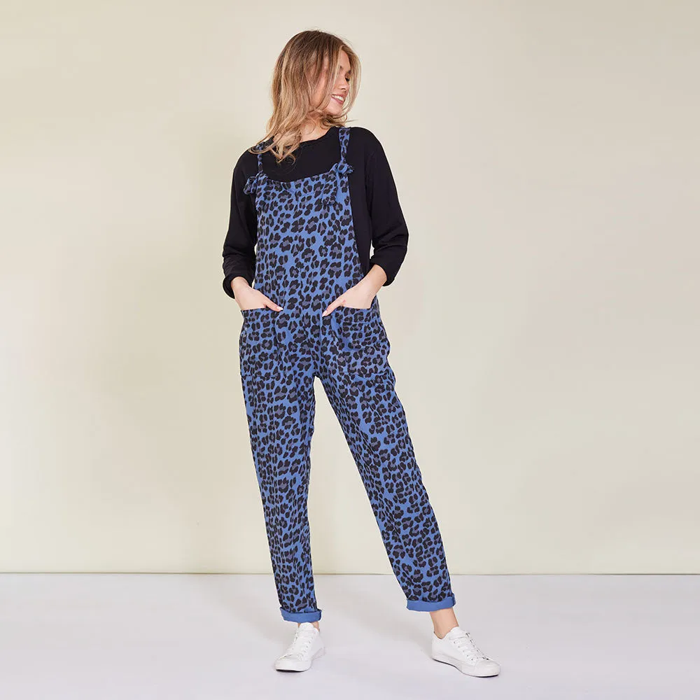 Ashley Jumpsuit (Blue Leopard)