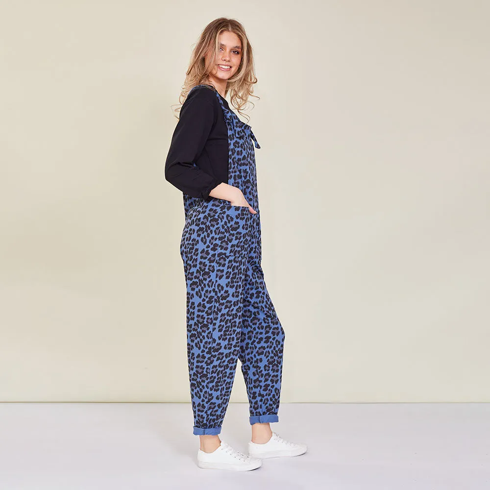 Ashley Jumpsuit (Blue Leopard)