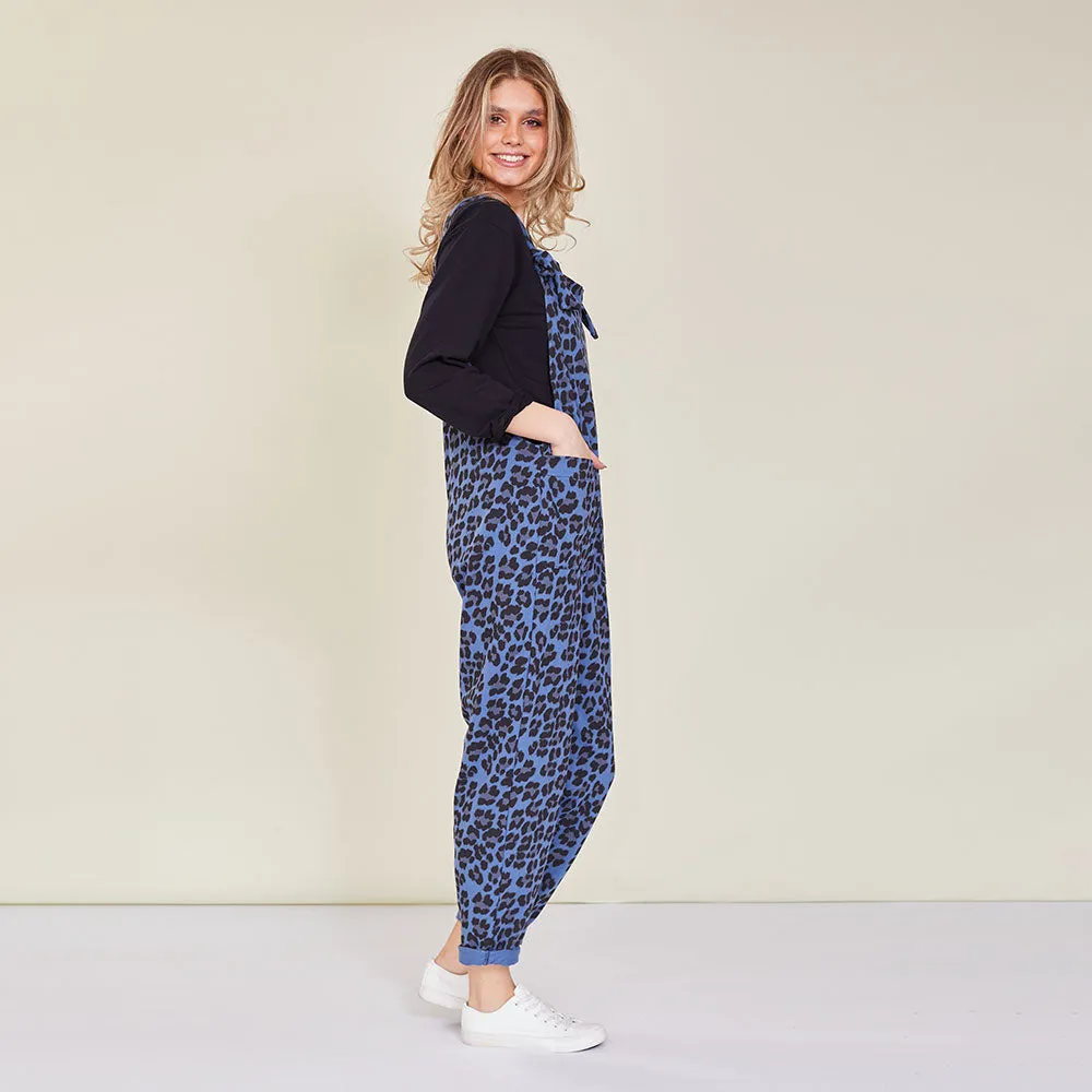 Ashley Jumpsuit (Blue Leopard)