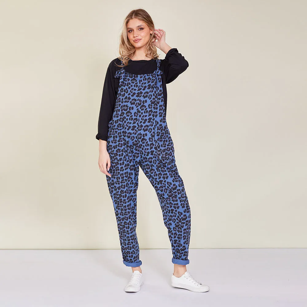 Ashley Jumpsuit (Blue Leopard)