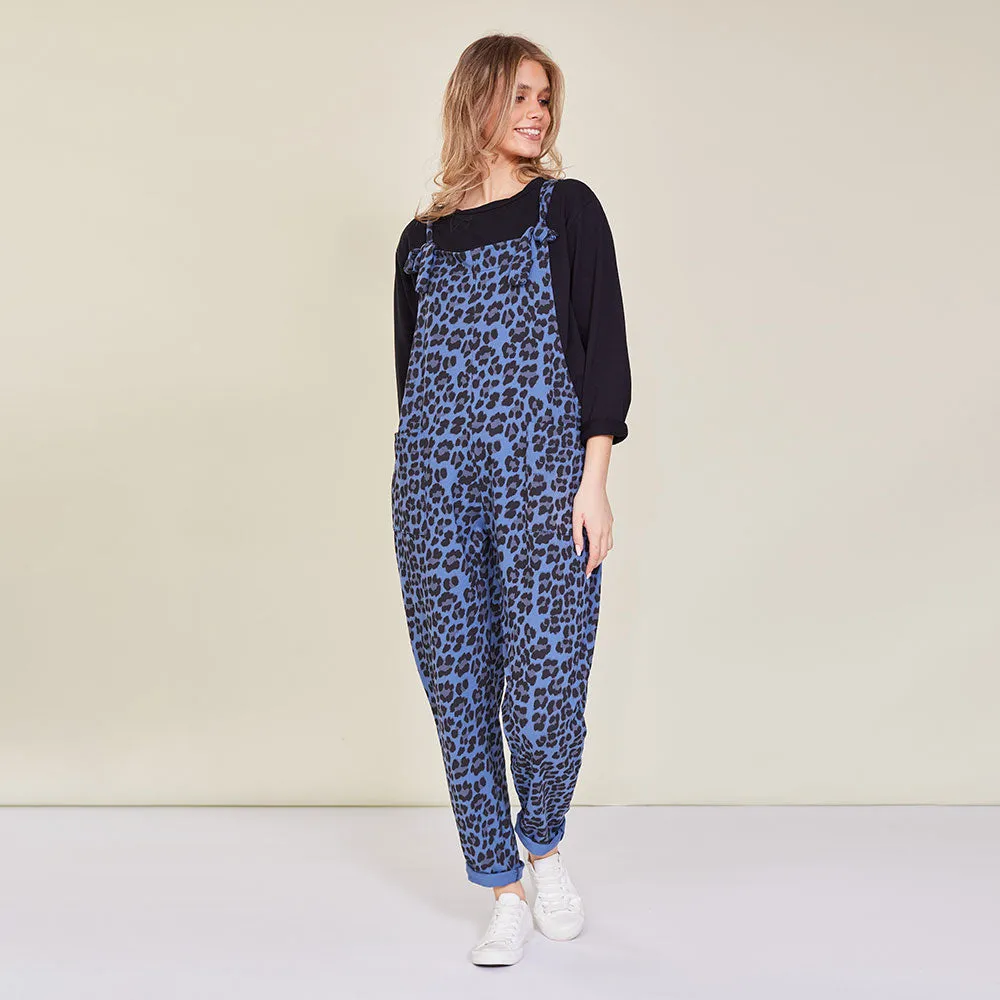 Ashley Jumpsuit (Blue Leopard)