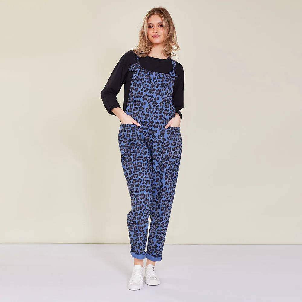 Ashley Jumpsuit (Blue Leopard)