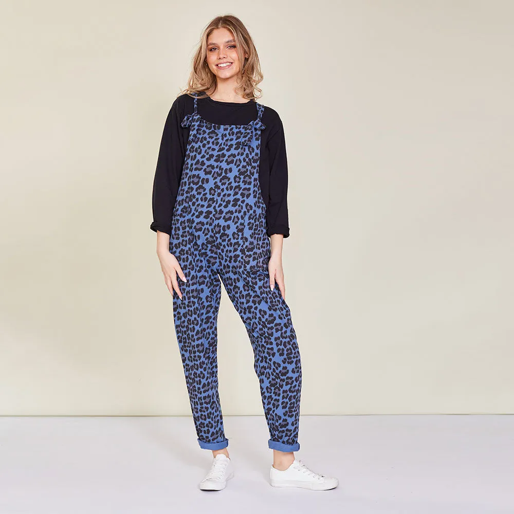 Ashley Jumpsuit (Blue Leopard)