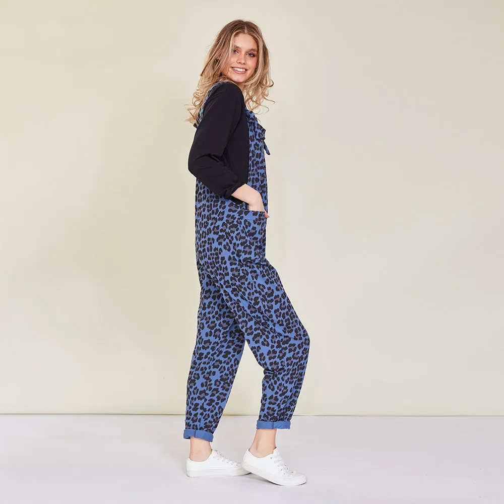 Ashley Jumpsuit (Blue Leopard)