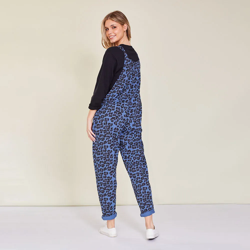 Ashley Jumpsuit (Blue Leopard)