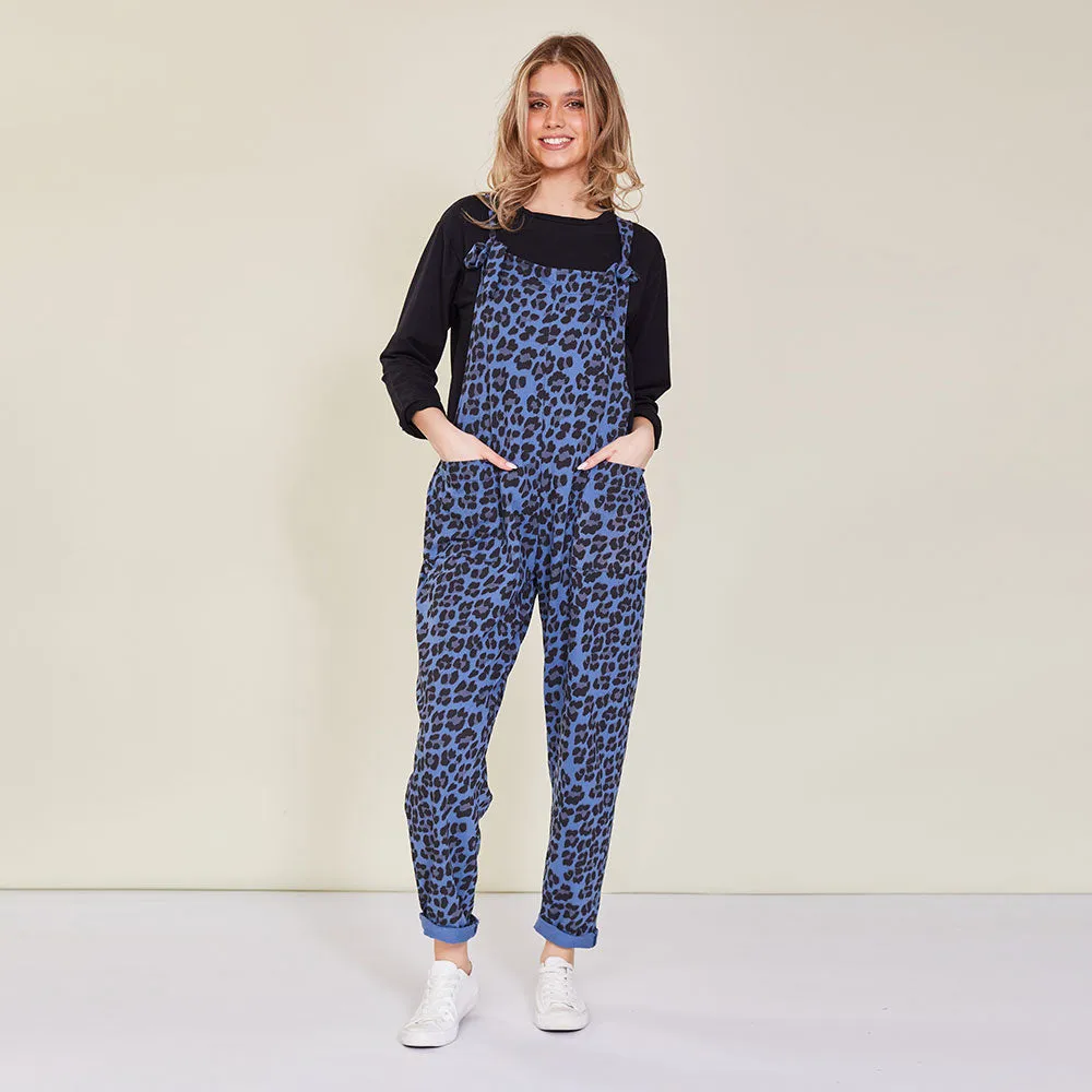 Ashley Jumpsuit (Blue Leopard)