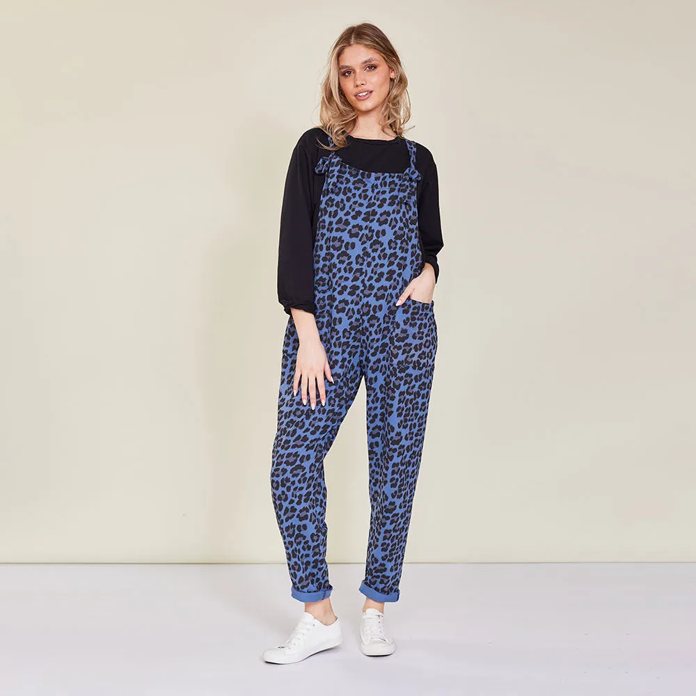 Ashley Jumpsuit (Blue Leopard)