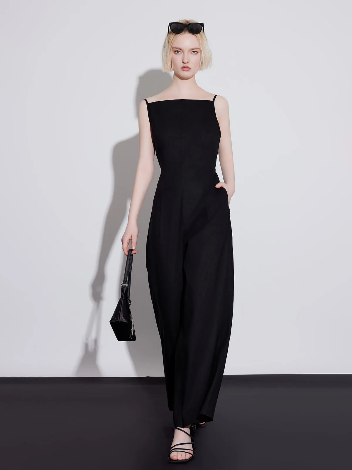 ASOBIO Sleeveless Wide-Leg Jumpsuit