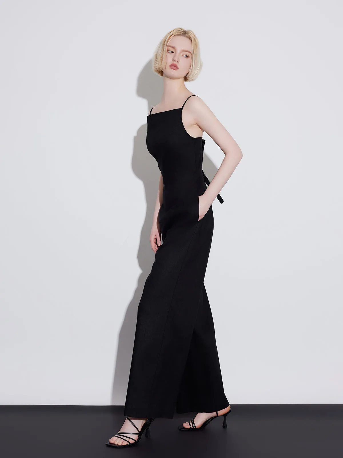 ASOBIO Sleeveless Wide-Leg Jumpsuit