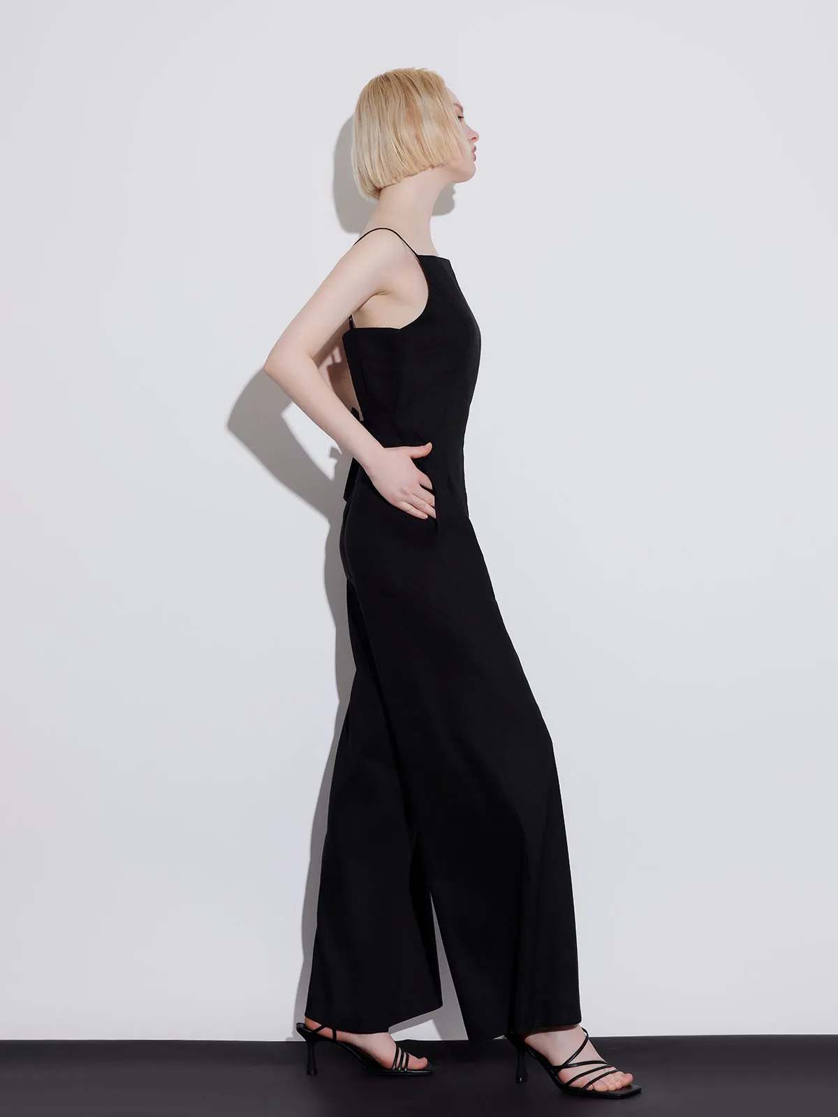 ASOBIO Sleeveless Wide-Leg Jumpsuit