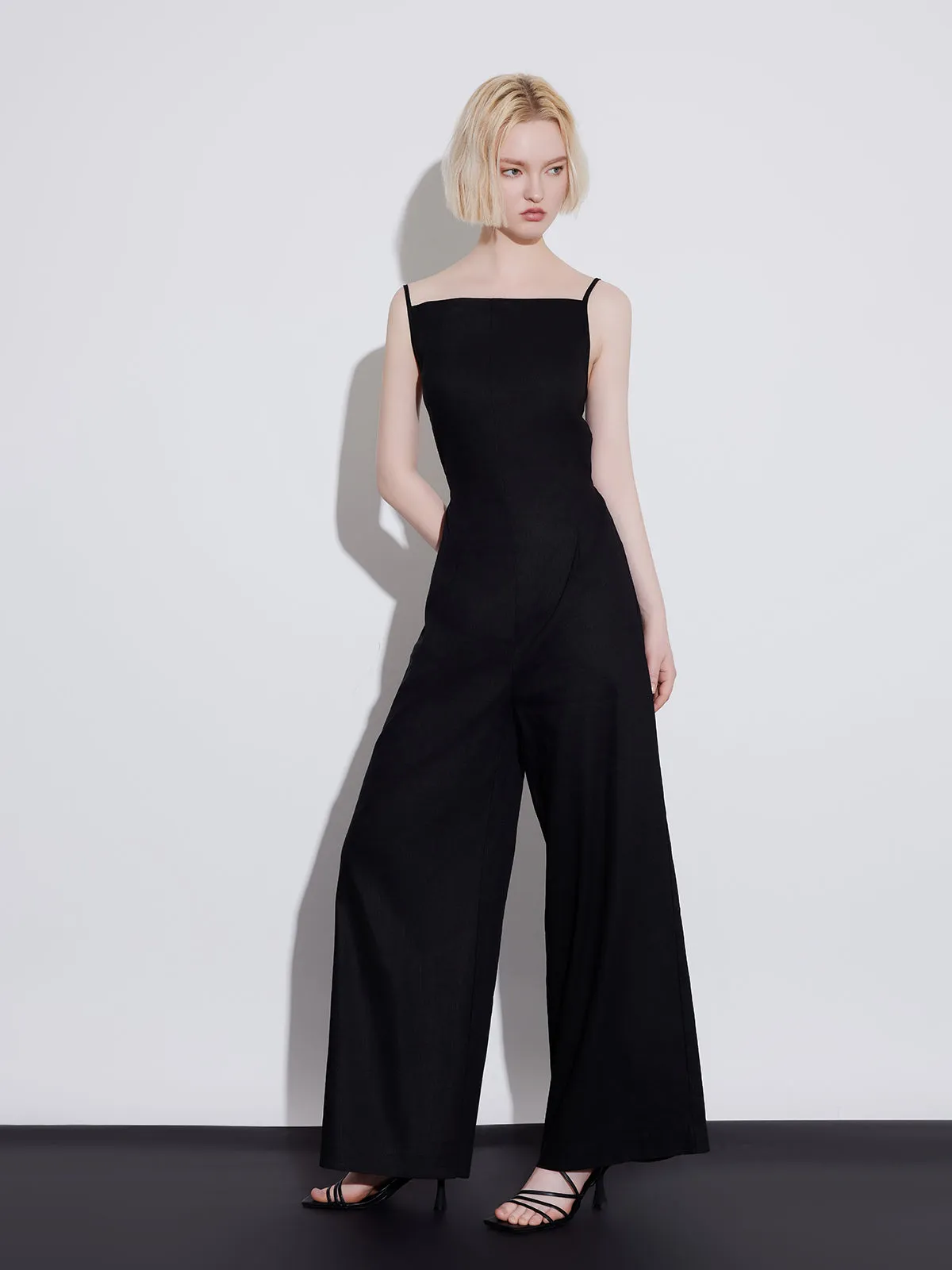 ASOBIO Sleeveless Wide-Leg Jumpsuit