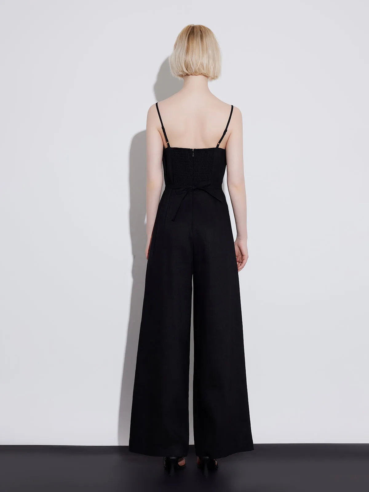 ASOBIO Sleeveless Wide-Leg Jumpsuit