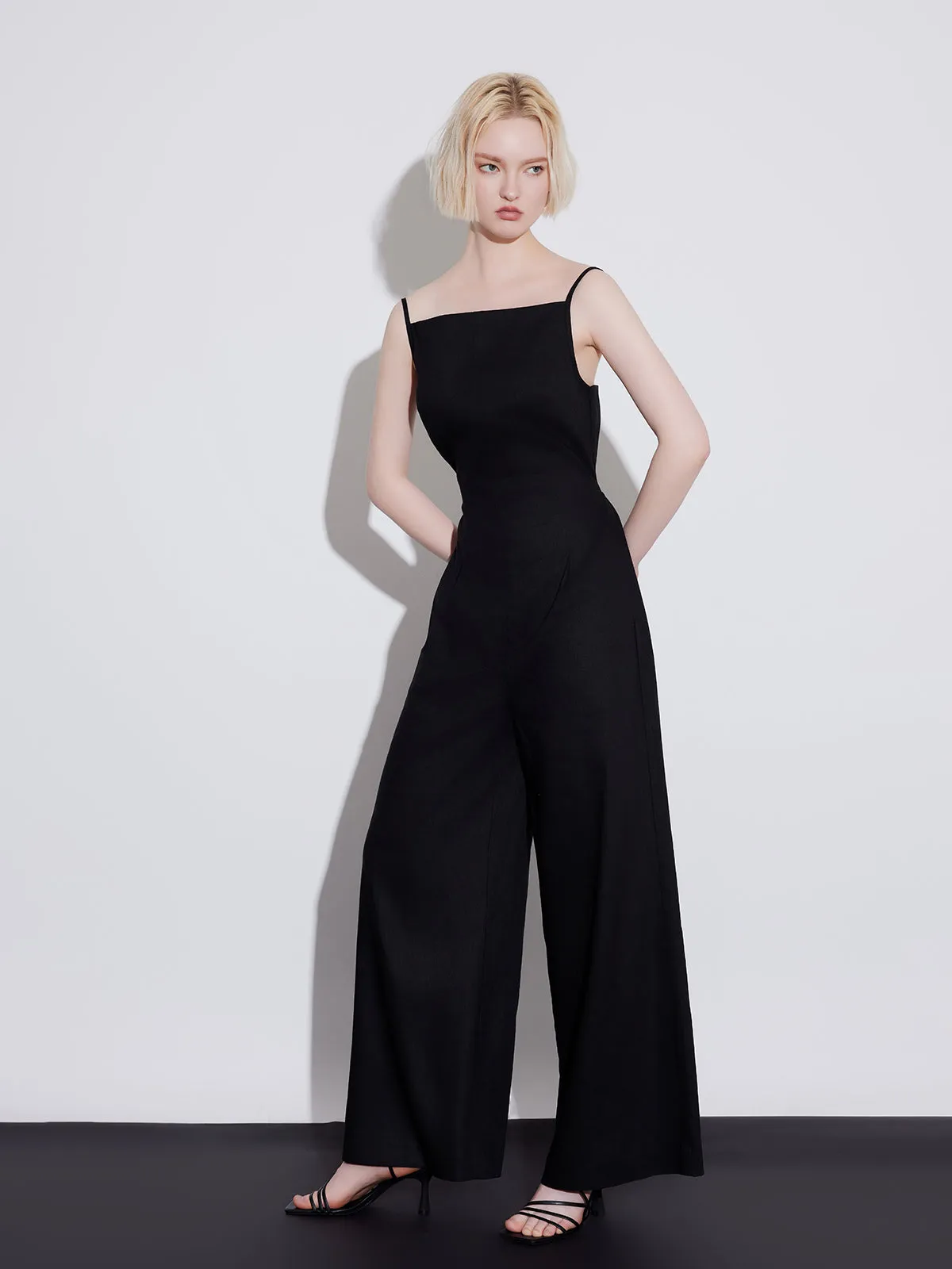 ASOBIO Sleeveless Wide-Leg Jumpsuit