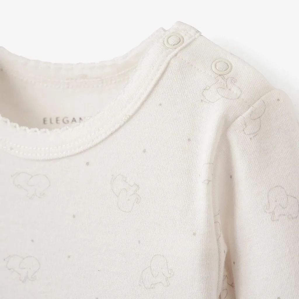 Baby One Piece | Elephant Cotton Jumpsuit | Elegant Baby