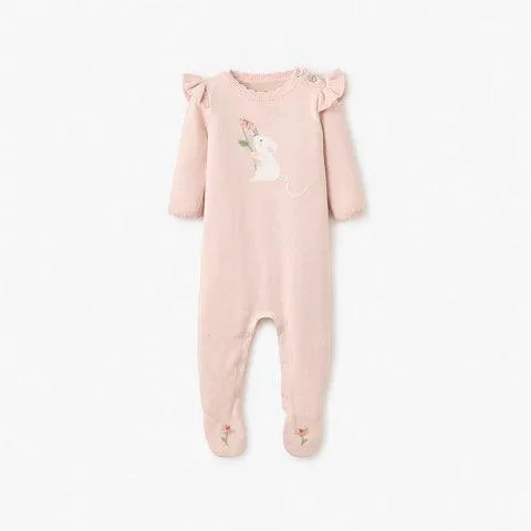 Baby One Piece Knit | Meadow Mouse Jumpsuit | Elegant Baby