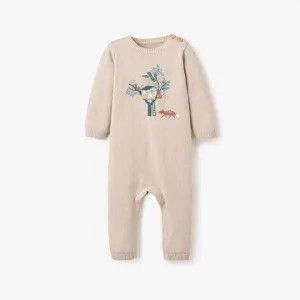 Baby One Piece Knit | Treehouse Jumpsuit Taupe | Elegant Baby