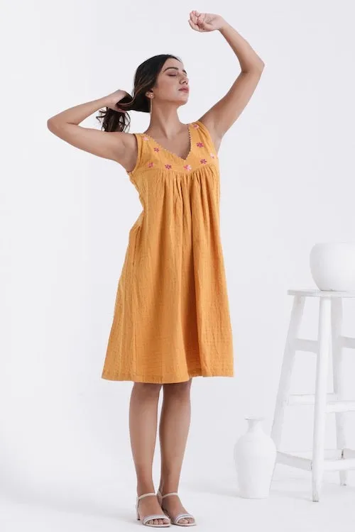 Bebaak Amara Lily Pure Cotton Hand Embroidered Dress
