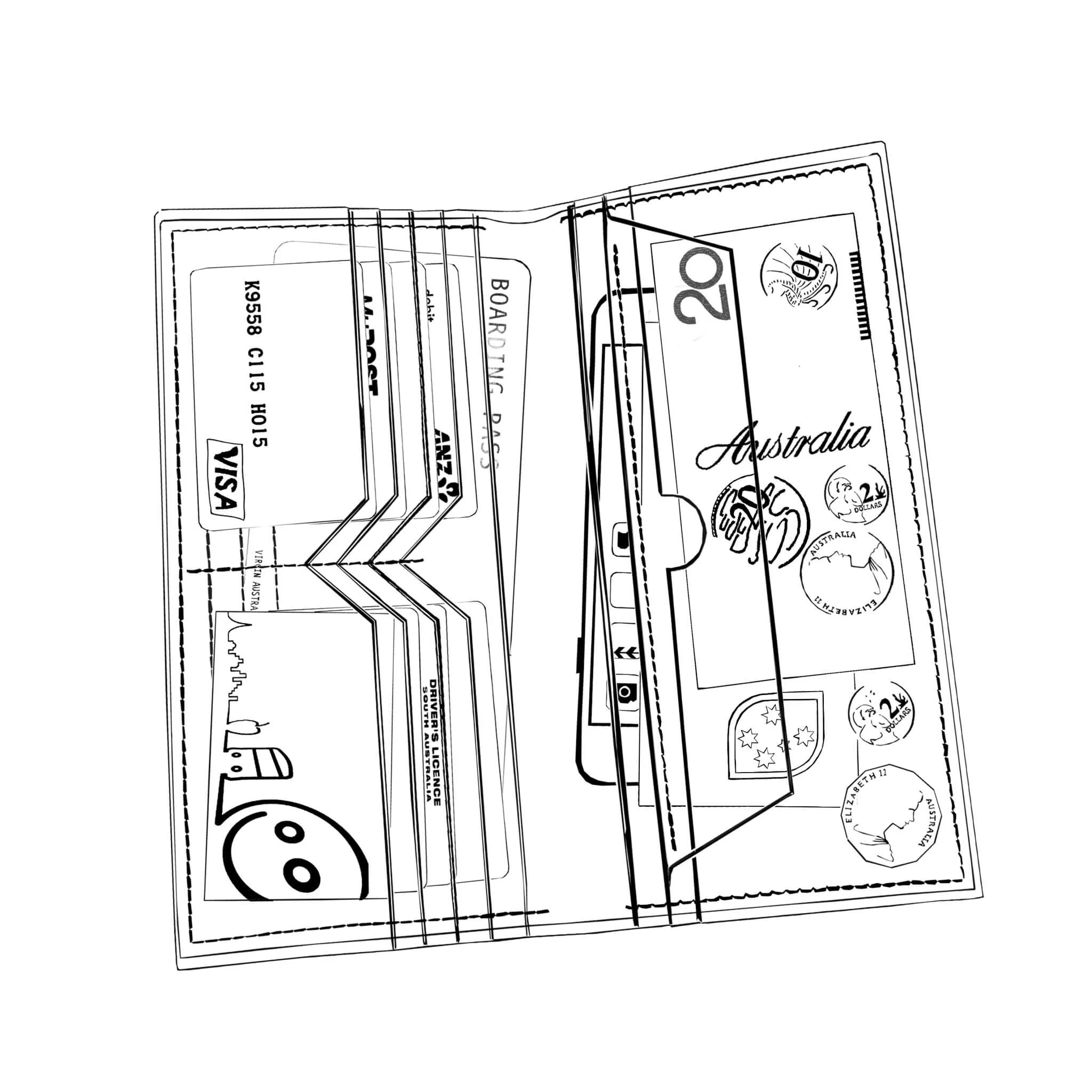 Bi-fold Plus - Earthy vintage floral