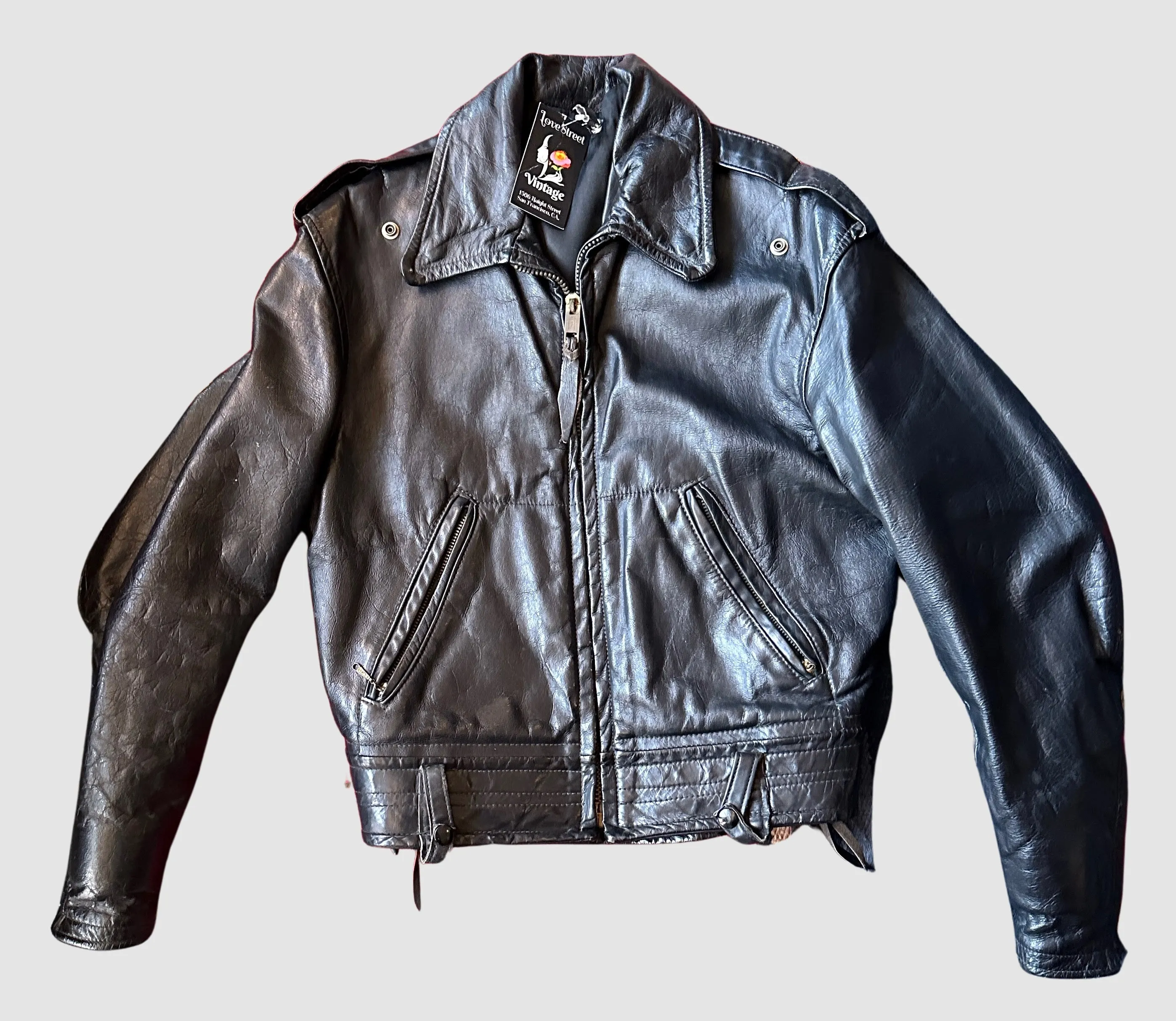 BIKER BABE 50s Horsehide Motorcycle Jacket • Men's Size Small