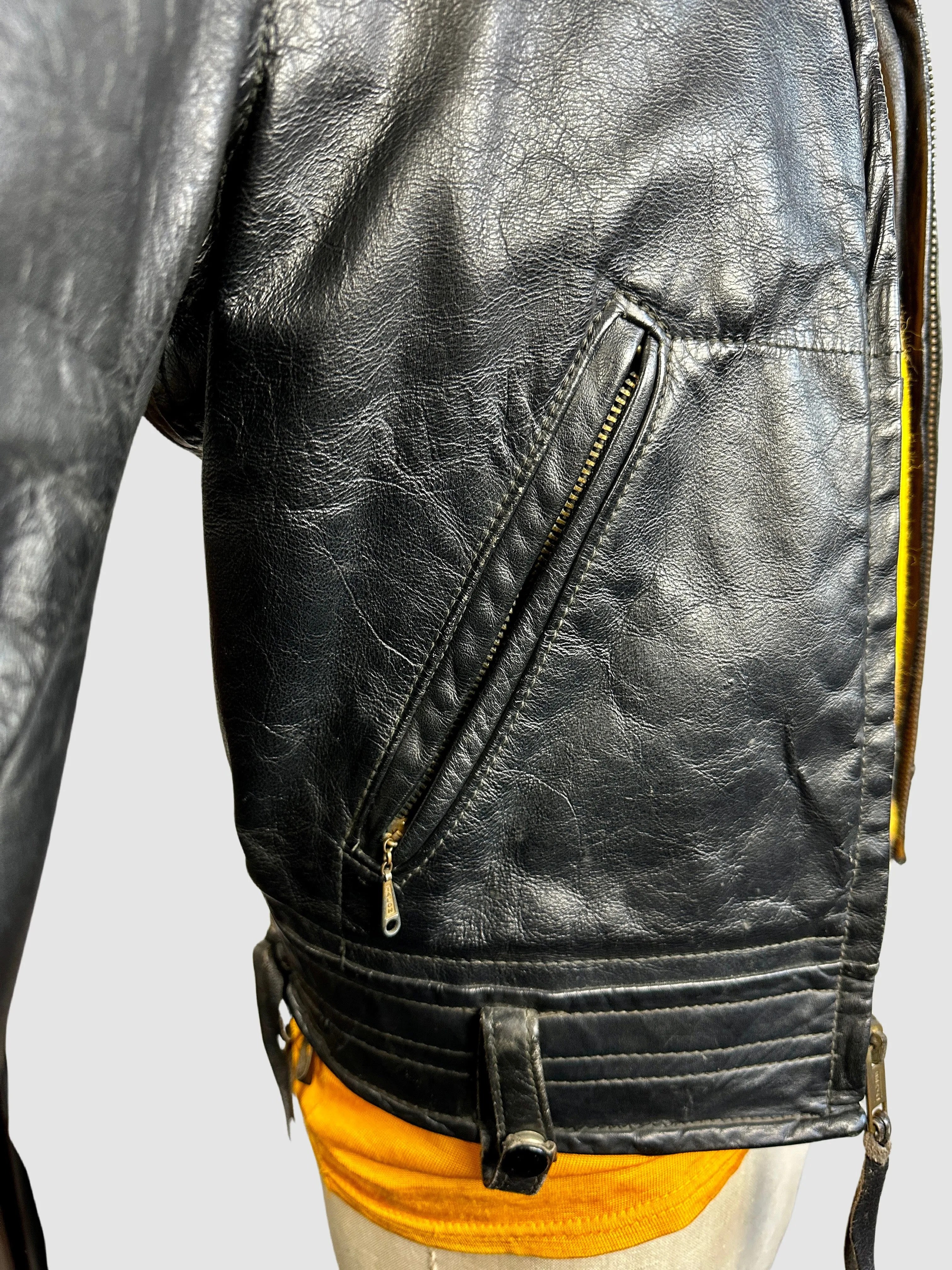 BIKER BABE 50s Horsehide Motorcycle Jacket • Men's Size Small