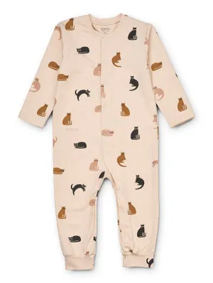 Birk Printed Pyjamas Jumpsuit ''Miauw / Apple Blossom Mix''