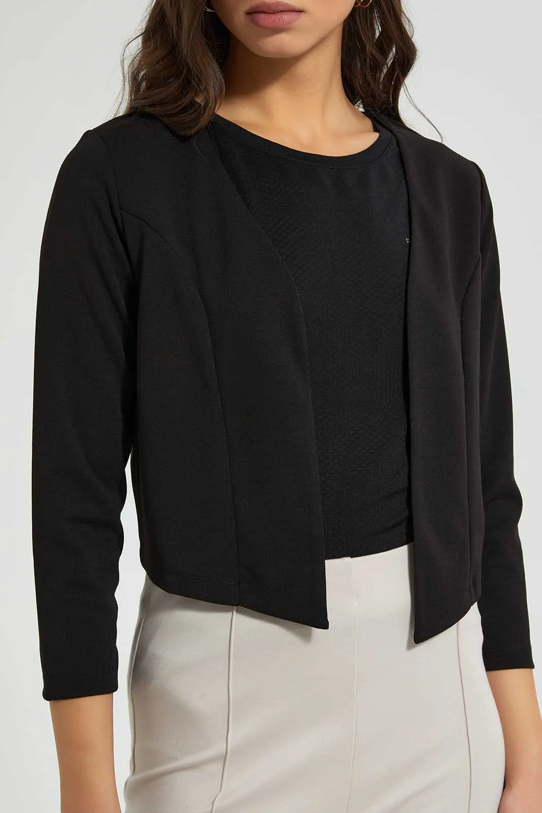 Black Cropped Jacket