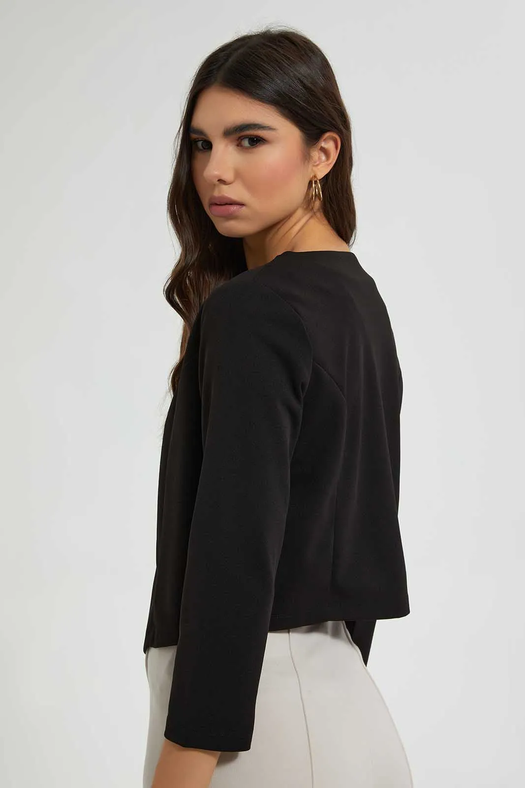 Black Cropped Jacket