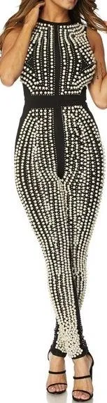 Black Embellished Jumpsuit