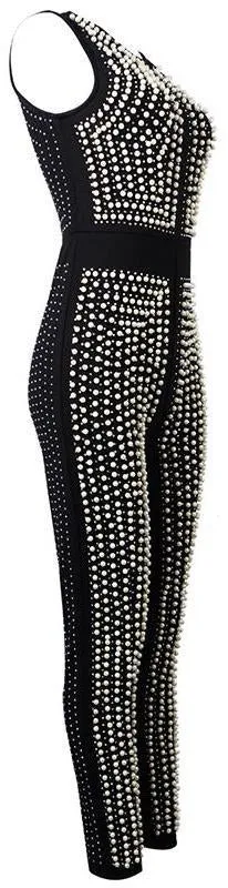 Black Embellished Jumpsuit