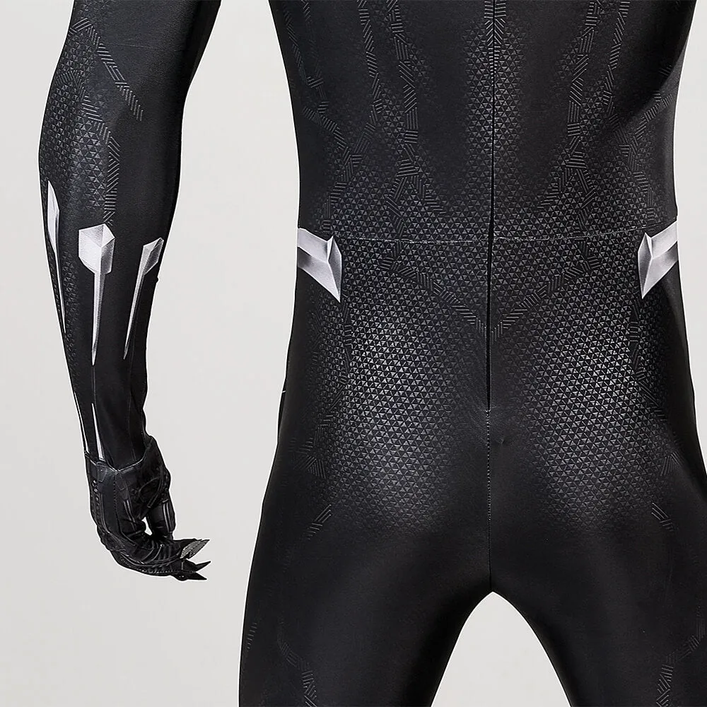 Black Panther Suit Cosplay T'Challa Bodysuit Cosplay Superhero Jumpsuit with Mask ACcosplay