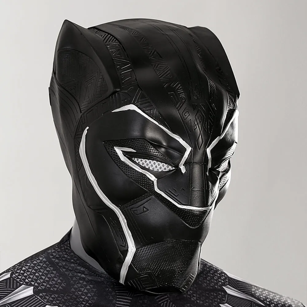 Black Panther Suit Cosplay T'Challa Bodysuit Cosplay Superhero Jumpsuit with Mask ACcosplay