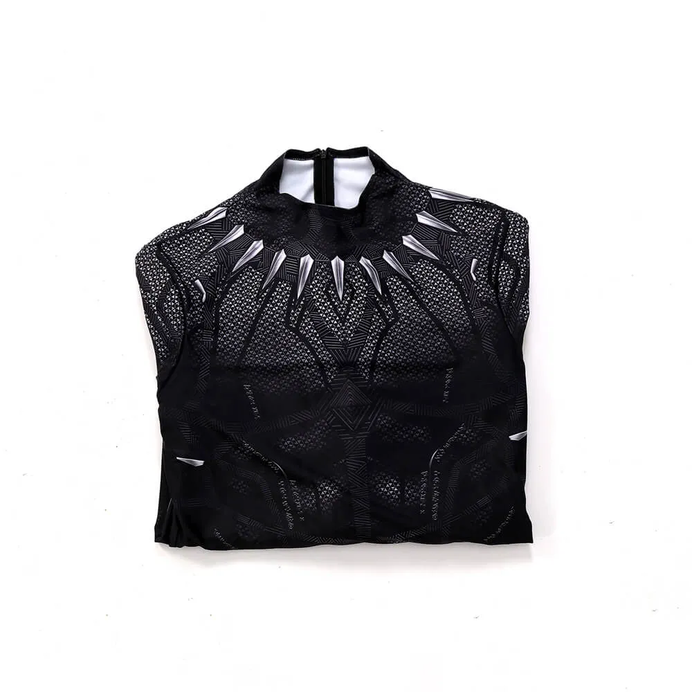 Black Panther Suit Cosplay T'Challa Bodysuit Cosplay Superhero Jumpsuit with Mask ACcosplay