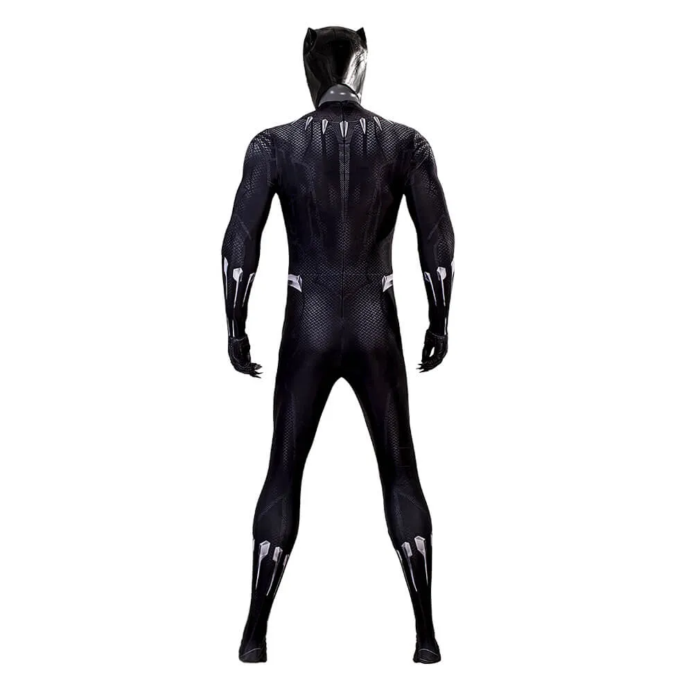 Black Panther Suit Cosplay T'Challa Bodysuit Cosplay Superhero Jumpsuit with Mask ACcosplay