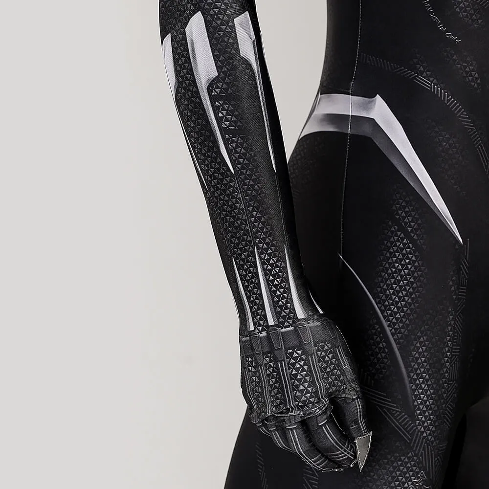 Black Panther Suit Cosplay T'Challa Bodysuit Cosplay Superhero Jumpsuit with Mask ACcosplay